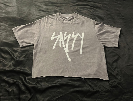 Grey Cropped T-shirt